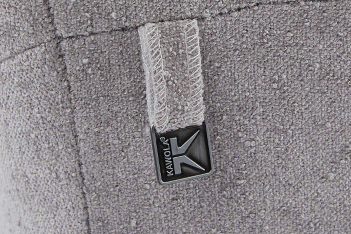 DESIGNSOFA GARBO Grau Webstoff - Schwarz/Grau, Textil/Metall (280/92/158cm) - KAWOLA