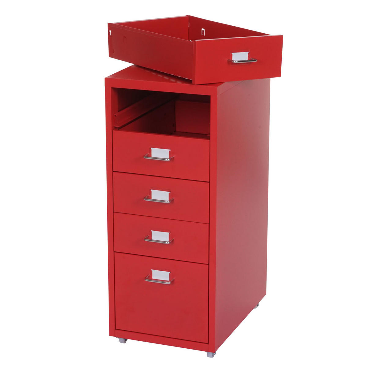 ROLLCONTAINER Rot - Rot, Metall (28/69/41cm) - MCW