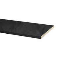 SOCKELLEISTE Ares Black 200 / 1,8 / 15cm - Holzdekor - Schwarz, Holzwerkstoff (1.8/200/10cm) - Feldmann-Wohnen