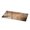 TISCHPLATTE 125x50 cm Holzstruktur Bretterdesign - Dunkelbraun/Braun, Glas (125/50/0.4cm) - TULUP