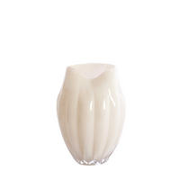 VASE Aysen Weiß Ø16,5/21 cm - Weiß, Glas (16.5/21cm) - Light & Living