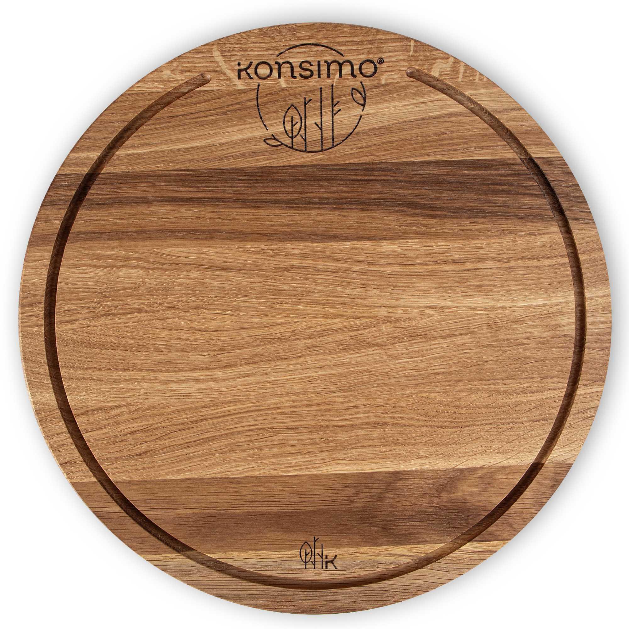 SCHNEIDEBRETT Holz Eiche geölt LESTE - Eichefarben, Holz (32/32cm) - KONSIMO®