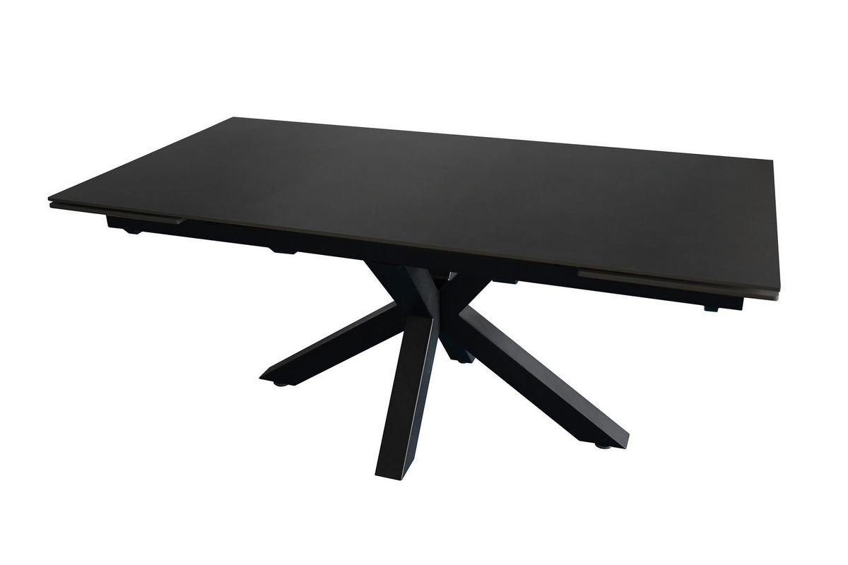 ESSTISCH MIMO - Dunkelgrau/Schwarz, Keramik (90/180/76cm) - SAM