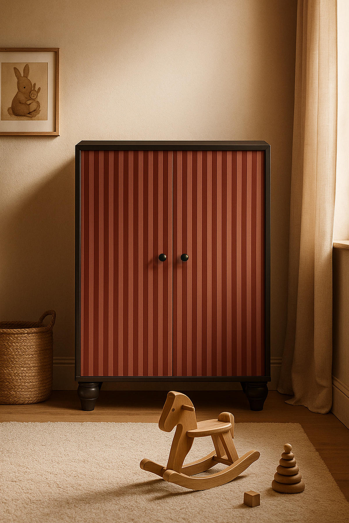 SCHRANK SIDEBOARD mit 2 Türen MARCUS - Rot, Holzwerkstoff (75/127/45cm) - RNT By Really Nice Things