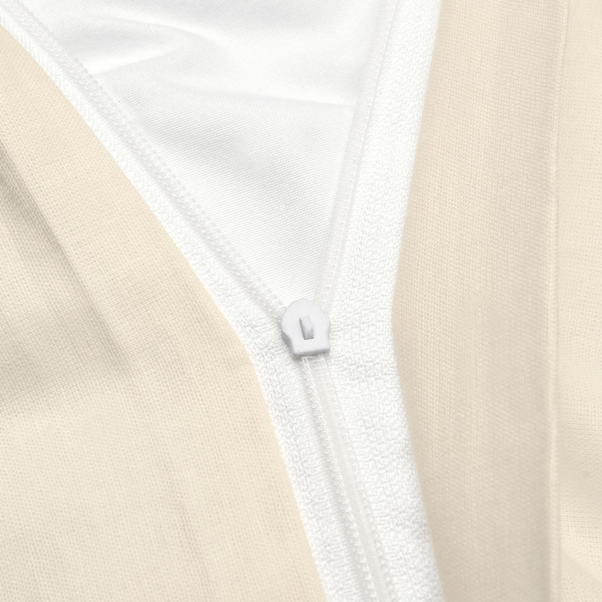 BETTWÄSCHE Julie 135/200 cm + Kissenbezug 80/80 cm Creme Renforcé 2er Set - Ecru, Textil (135/200cm)