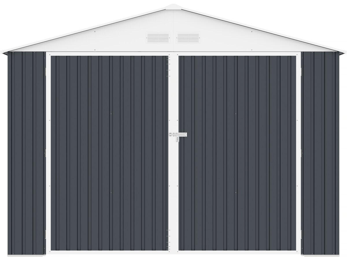 METALL-GARAGE PVC houston - Grau, Metall (70/310/470cm) - Habitat Garten