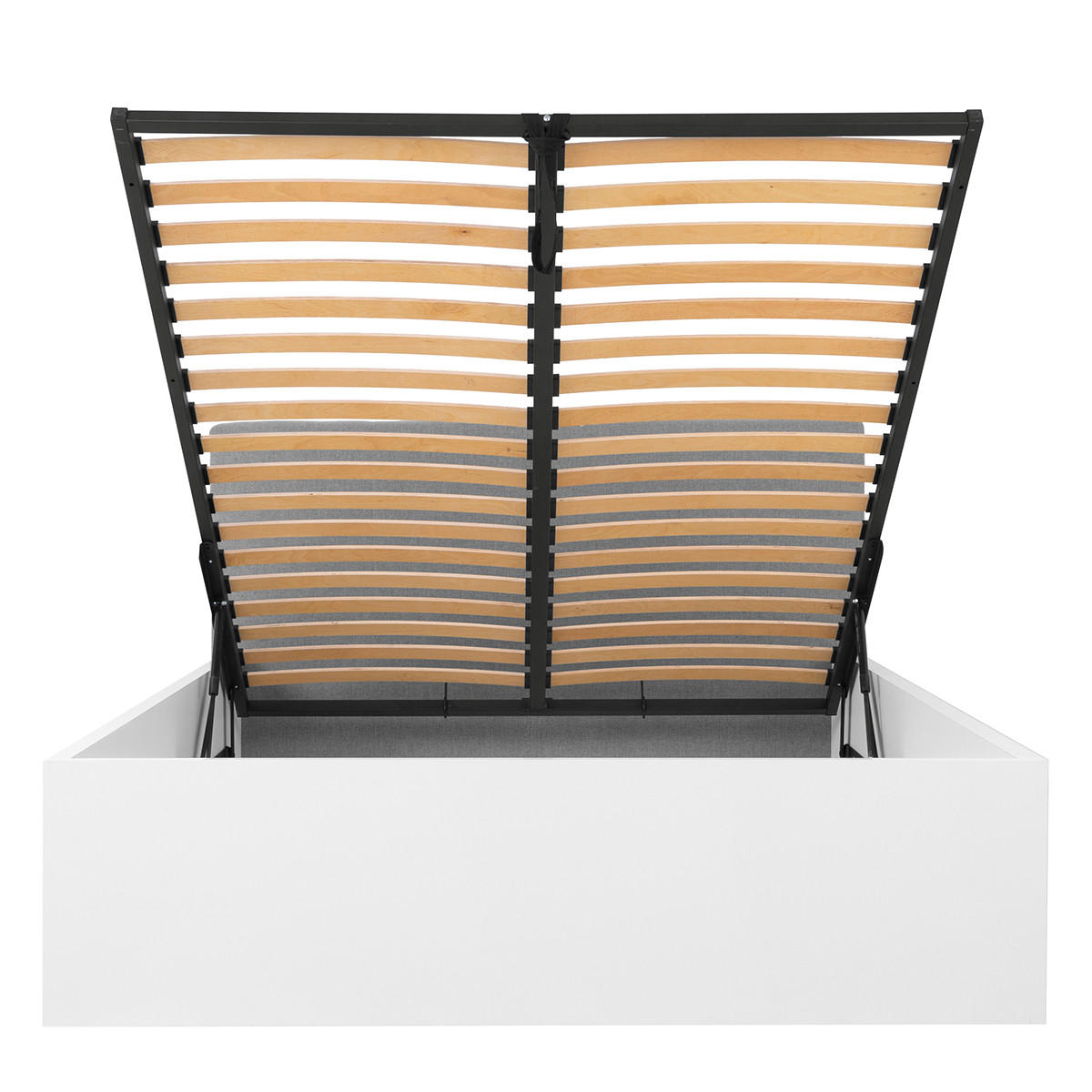 BOXSPRING POSTEL 140/200 Edwin Bílá a šedá - bílá, kompozitní dřevo (140/200cm) - Petits-meubles