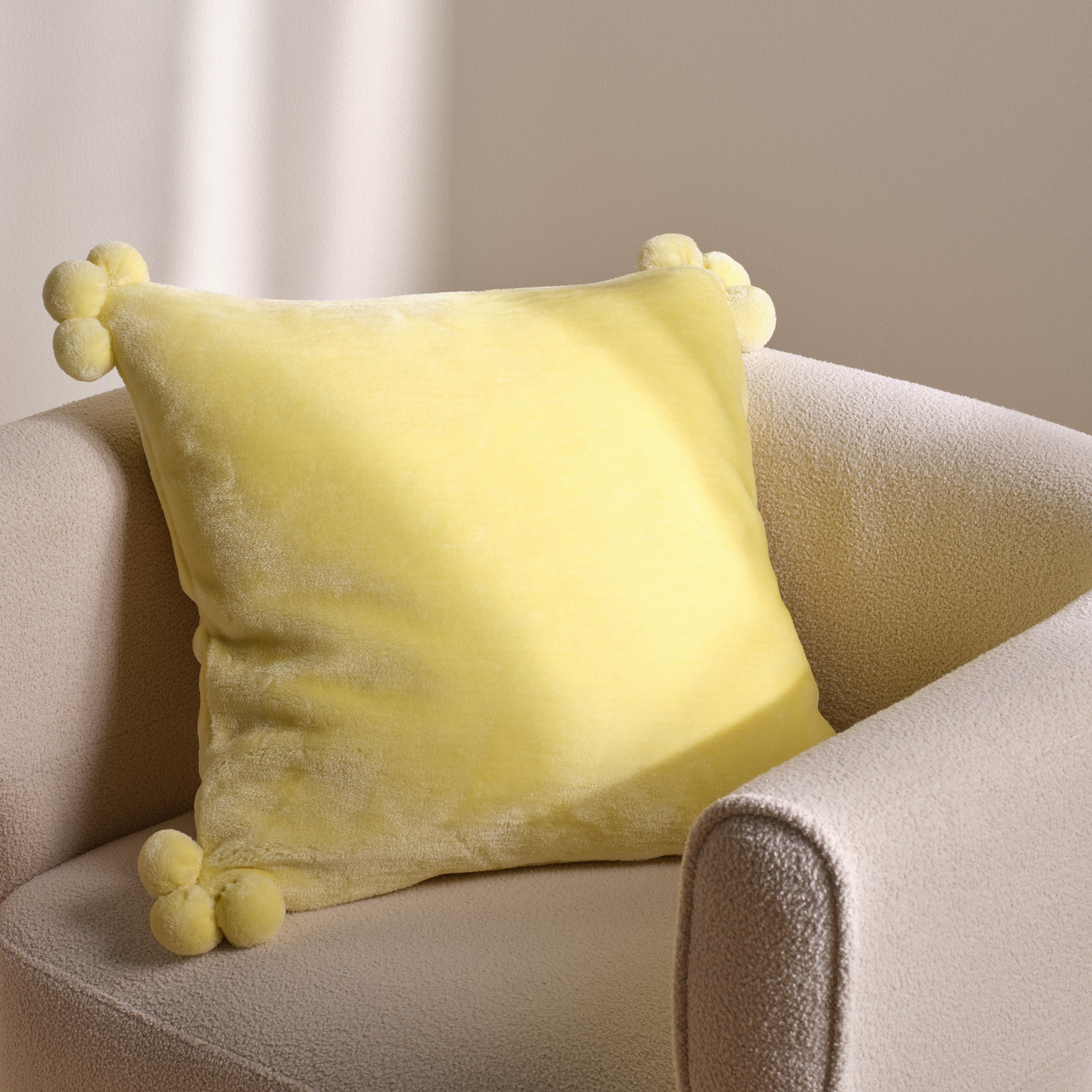 KISSENBEZUG Cabo - Hellgelb, Textil (45/45cm) - home&you