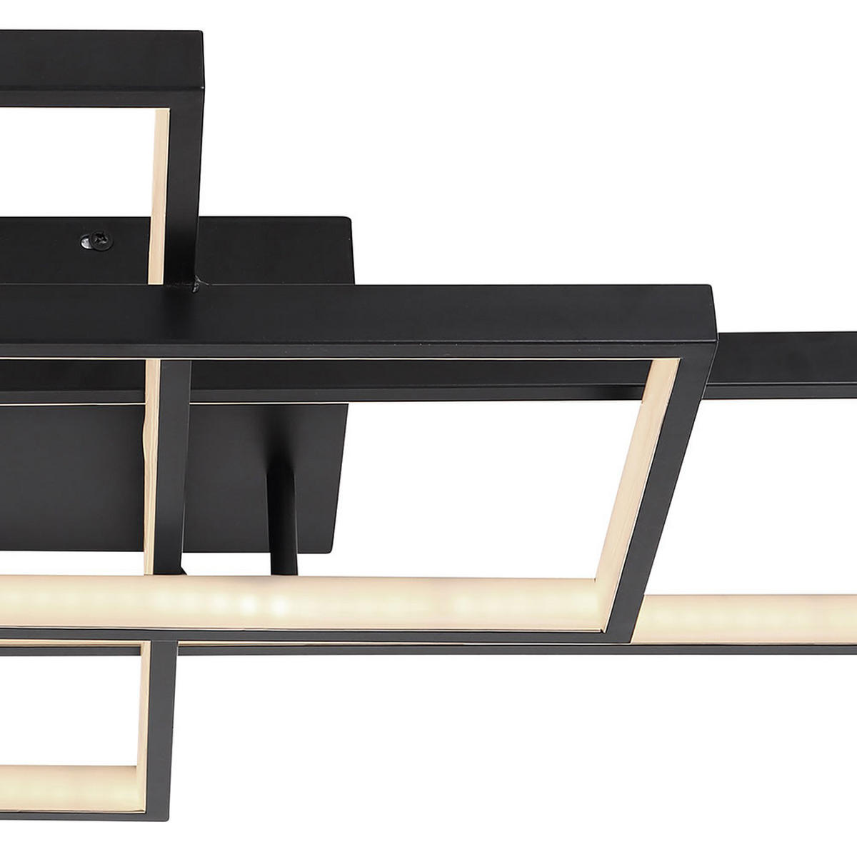 LED DECKENLEUCHTE Schwarz Opal - Schwarz, Metall (75/50/10cm)