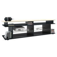 LOWBOARD Movie in Creme Hochglanz - Creme, Holzwerkstoff (138.5/39/37.5cm) - Vladon