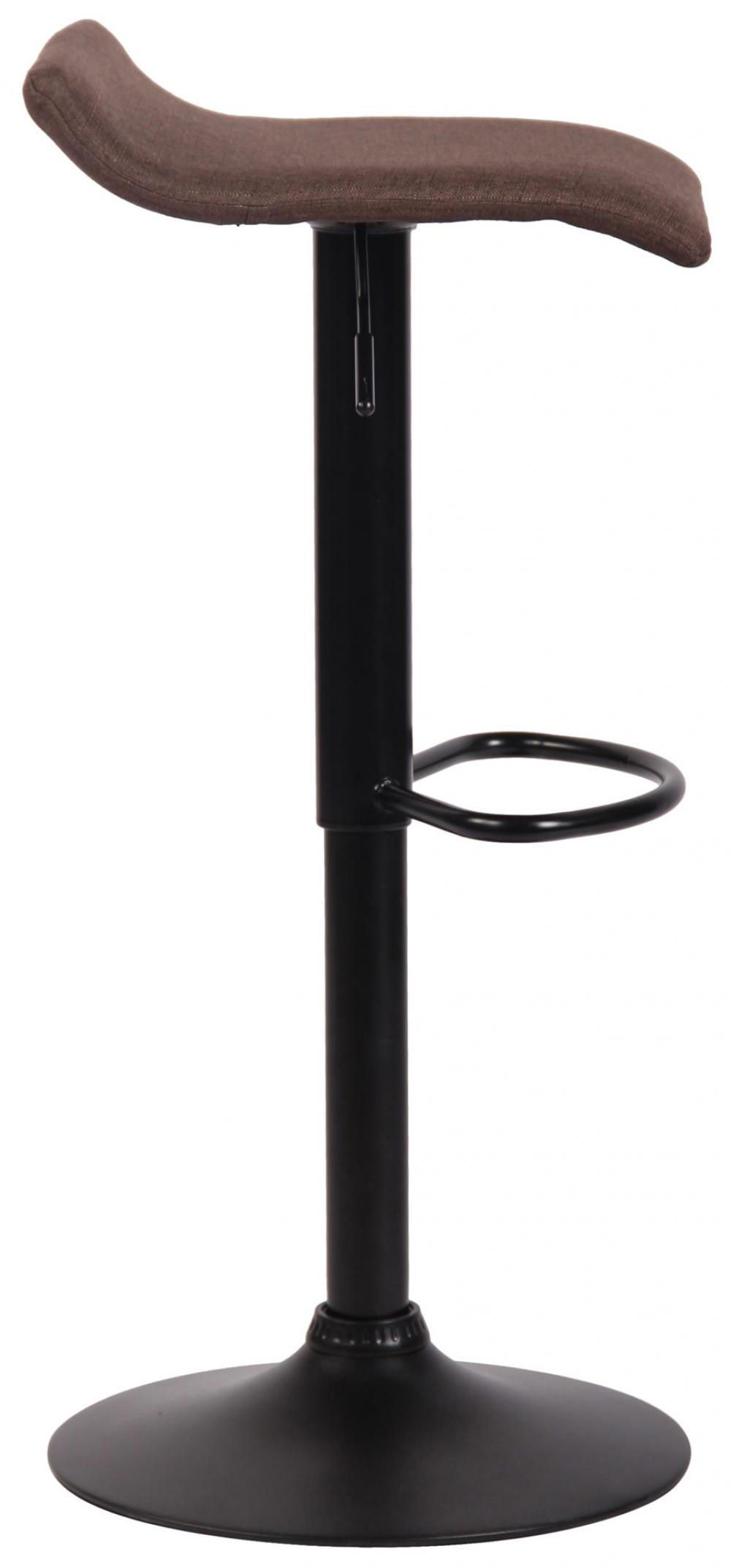BARHOCKER Stoff braun - Schwarz/Braun, Textil/Metall (36/63/39cm) - CLP