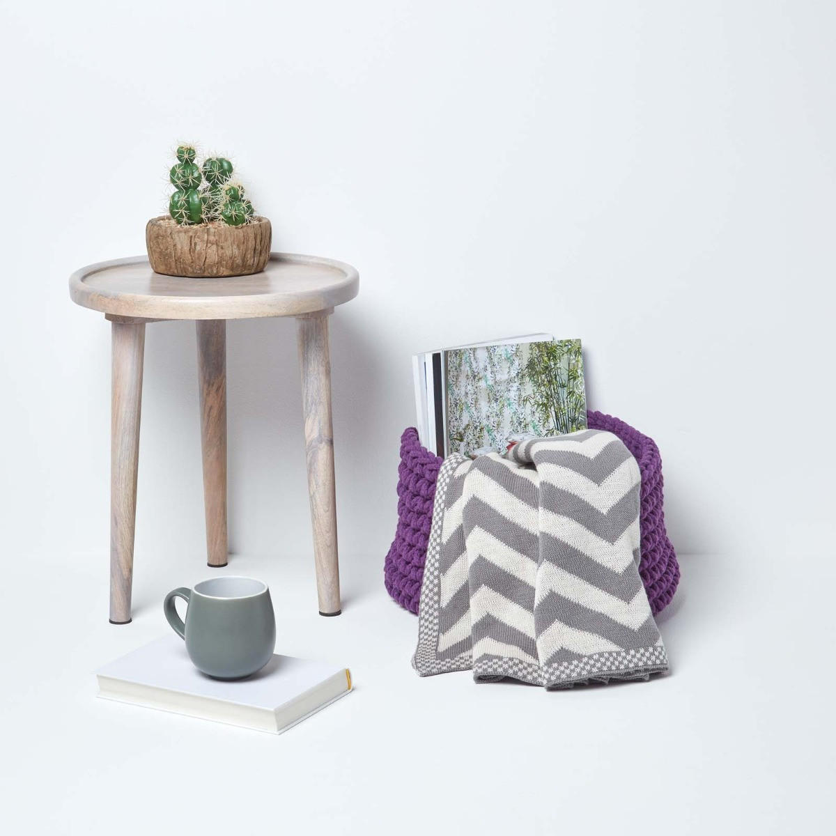 AUFBEWAHRUNGSKORB Baumwolle 37/21 cm - Lila, Textil (37/37/21cm) - Homescapes