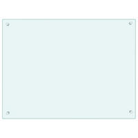 KÜCHENRÜCKWAND Glas 80x60 cm Weiß Wand-Spritzschutz - Weiß, Glas (80/60/0.6cm) - DELUKE