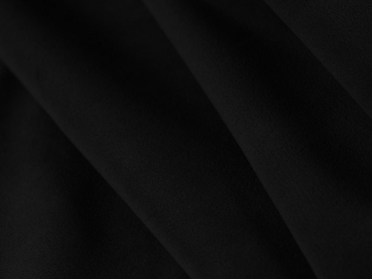 PANORAMASOFA links Miley aus Samt schwarz 6 Sitzplätze - Schwarz, Textil (255/70/330cm) - Micadoni