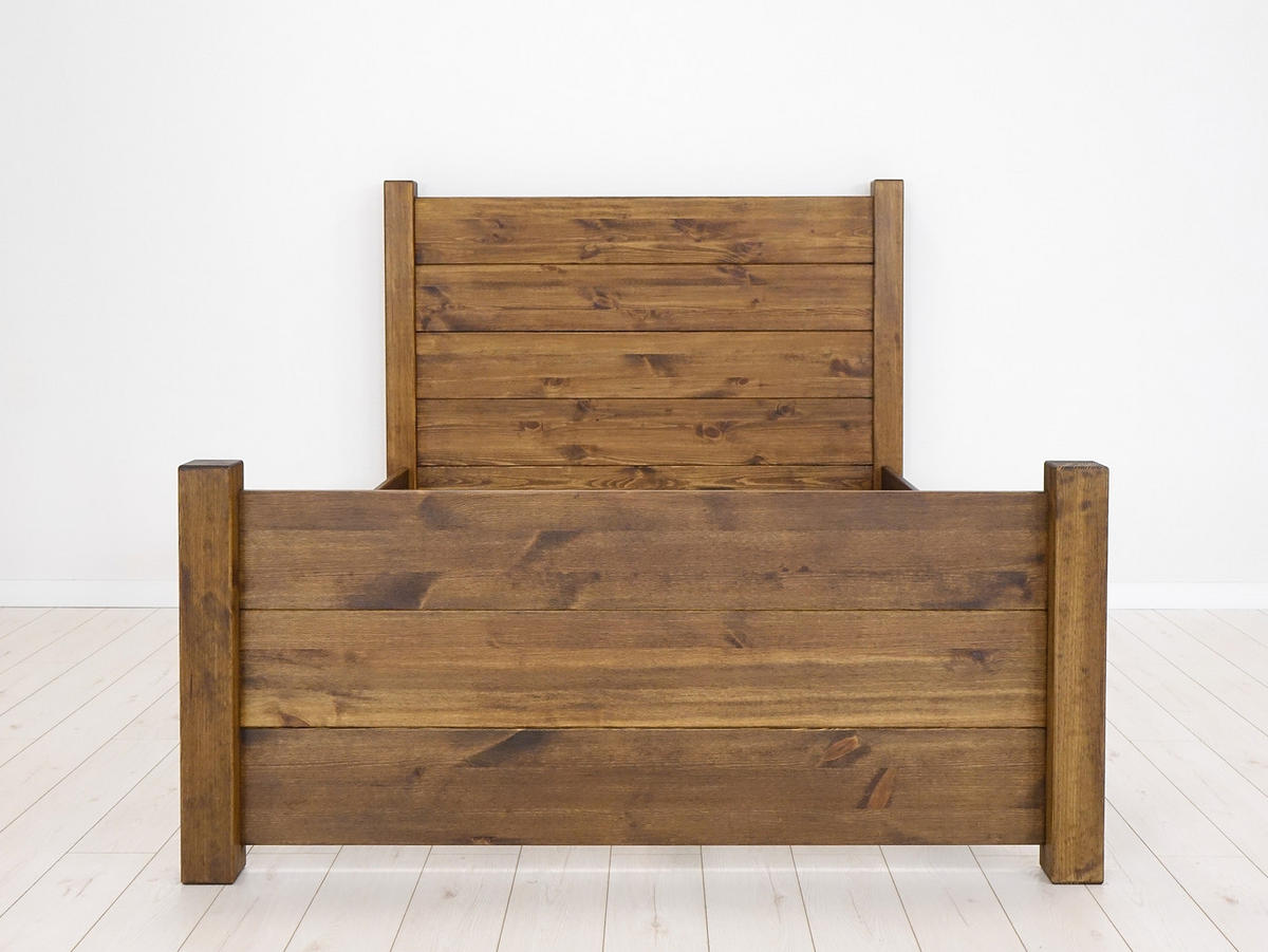 BETT aus Massivholz Rustyk Dobromir 160x200 - Dunkelbraun, Holz (160/200cm) - Seart