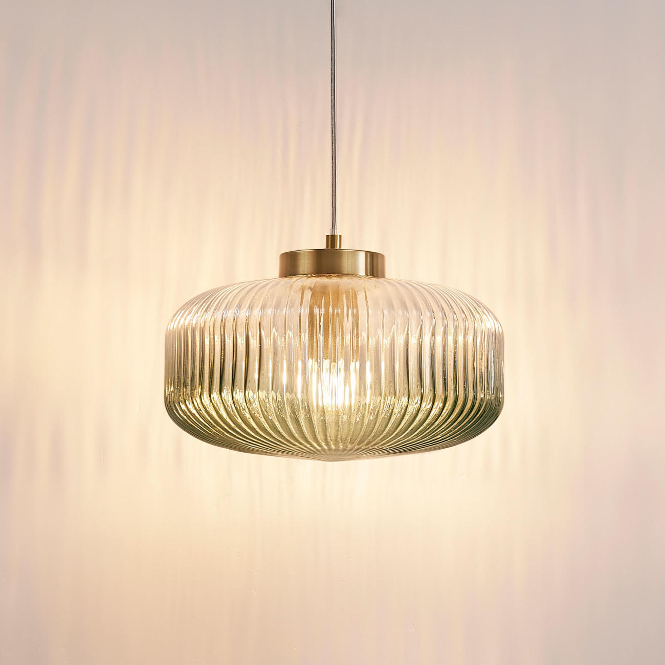 HÄNGELEUCHTE Joina, Transparent und rauchgrün, 15.5cm - Transparent, Glas (15/27/15.5cm) - KOSILUM