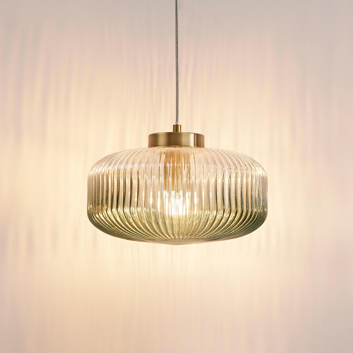 HÄNGELEUCHTE Joina, Transparent und rauchgrün, 27cm - Transparent, Glas (27/27/15.5cm) - KOSILUM