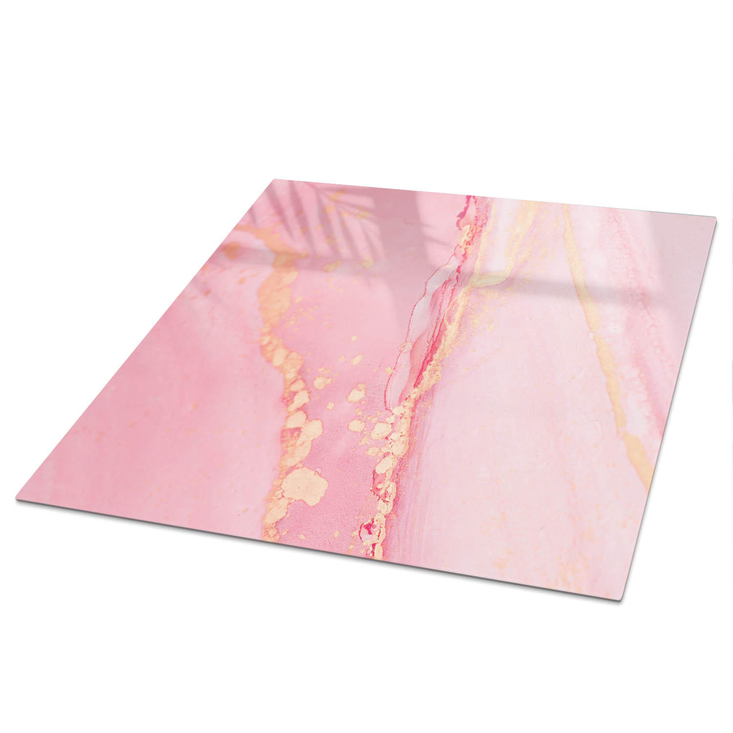 TISCHPLATTE 140x70 cm – Rosa Abstraktion - Beige, Glas (0.4/140/70cm) - Wallfluent