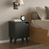 NACHTTISCH Malu Schwarz 2er Set - Schwarz, Holzwerkstoff (34.5/47/32cm) - Vicco