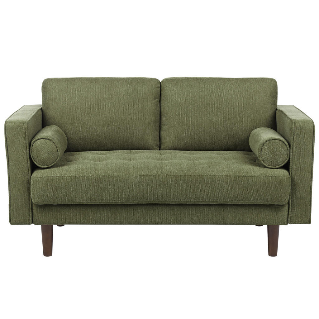 Thumbnail - Beliani 2-Sitzer-Sofa, Grün, Dunkelbraun, Textil, 74x78x140 cm, Wohnzimmer, Sofas & Couches, Sofas, 2-Sitzer Sofas