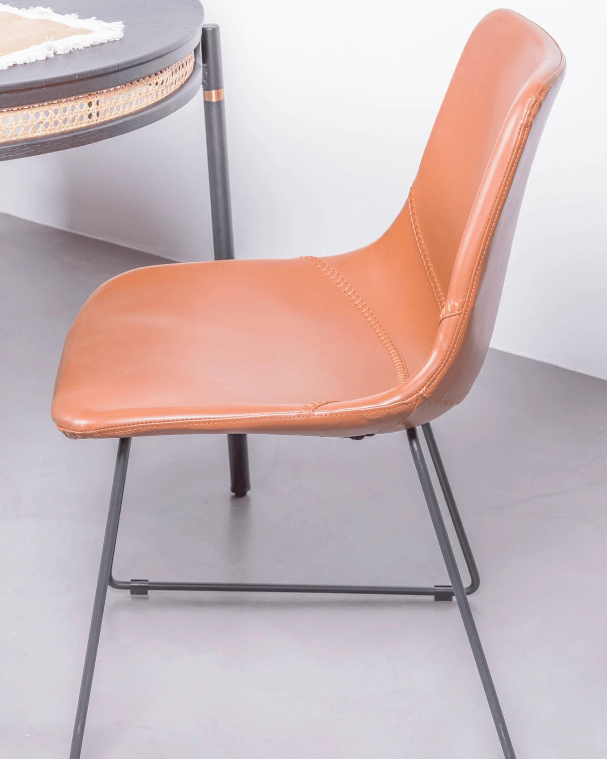 STÜHL-SET 2 Stück Kunstleder, Leder Orange - Orange, Textil (49/82/52cm) - Nest Dream