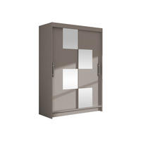 KLEIDERSCHRANK Miami III - Kaschmir/Silberfarben, Holzwerkstoff/Kunststoff (120/200/58cm) - MIRJAN24