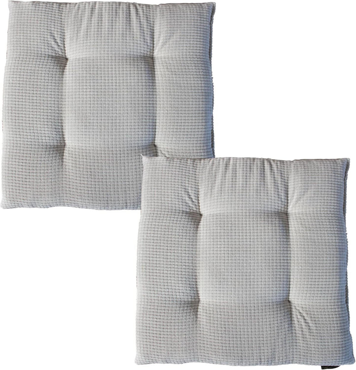 STUHLKISSEN 2er Set New Wave - Naturfarben, Textil (40/40/4cm) - Yve! decoration