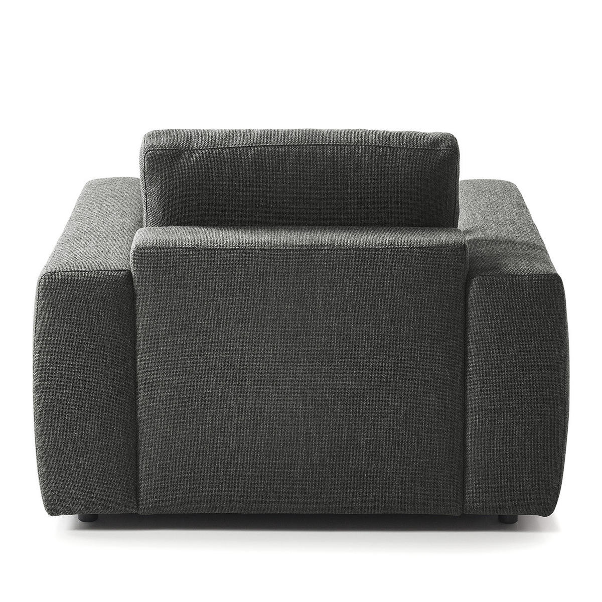 SESSEL - Schwarz/Grau, Kunststoff/Textil (116/80/117cm) - home24