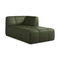 SOFAELEMENT Rechts Kunstleder Grün - Schwarz/Grün, Holzwerkstoff/Kunststoff (101/77/175cm) - Makamii