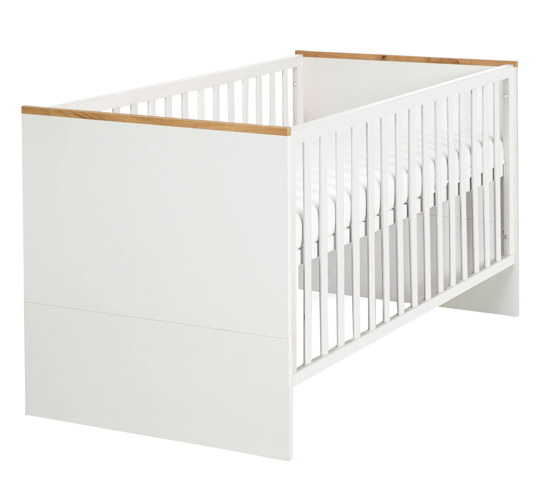 BABYBETT Finn 70 x 140 cm - Weiß, Holzwerkstoff (70/140cm) - Roba