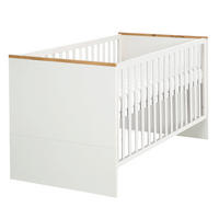 BABYBETT Finn 70 x 140 cm - Weiß, Holzwerkstoff (70/140cm) - Roba