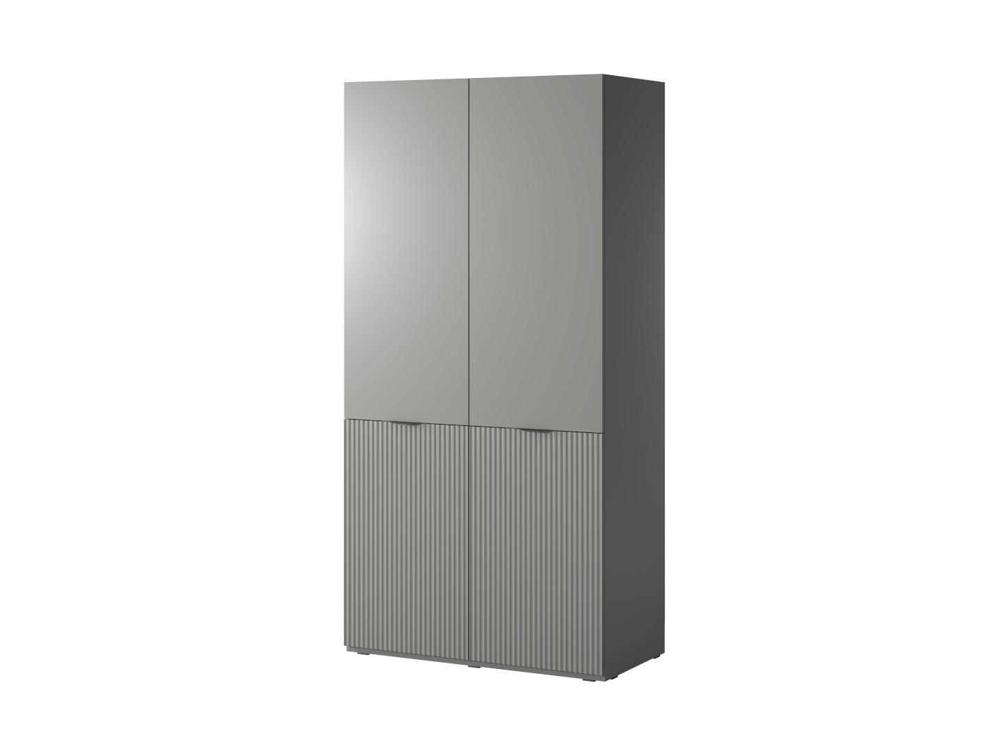 Masseno Drehtürenschrank Grau 101x200x51 cm