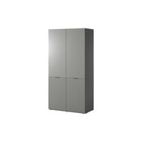 DREHTÜRENSCHRANK ATELIO 101/200/51 cm Modern Kleiderschrank 2-türig Grau - Grau, Holzwerkstoff (101/200/51cm) - MASSENO
