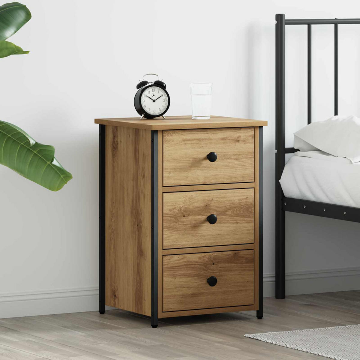 NACHTTISCH Braun 40/36/60 Cm Massives Upgecyceltes Holz - Braun, Holz (36/60/40cm) - vidaXL