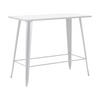 HOCHTISCH, Weiß - Weiß, Metall (120/60/101cm) - Oviala