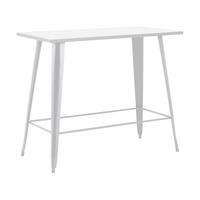 HOCHTISCH, Weiß - Weiß, Metall (120/60/101cm) - Oviala