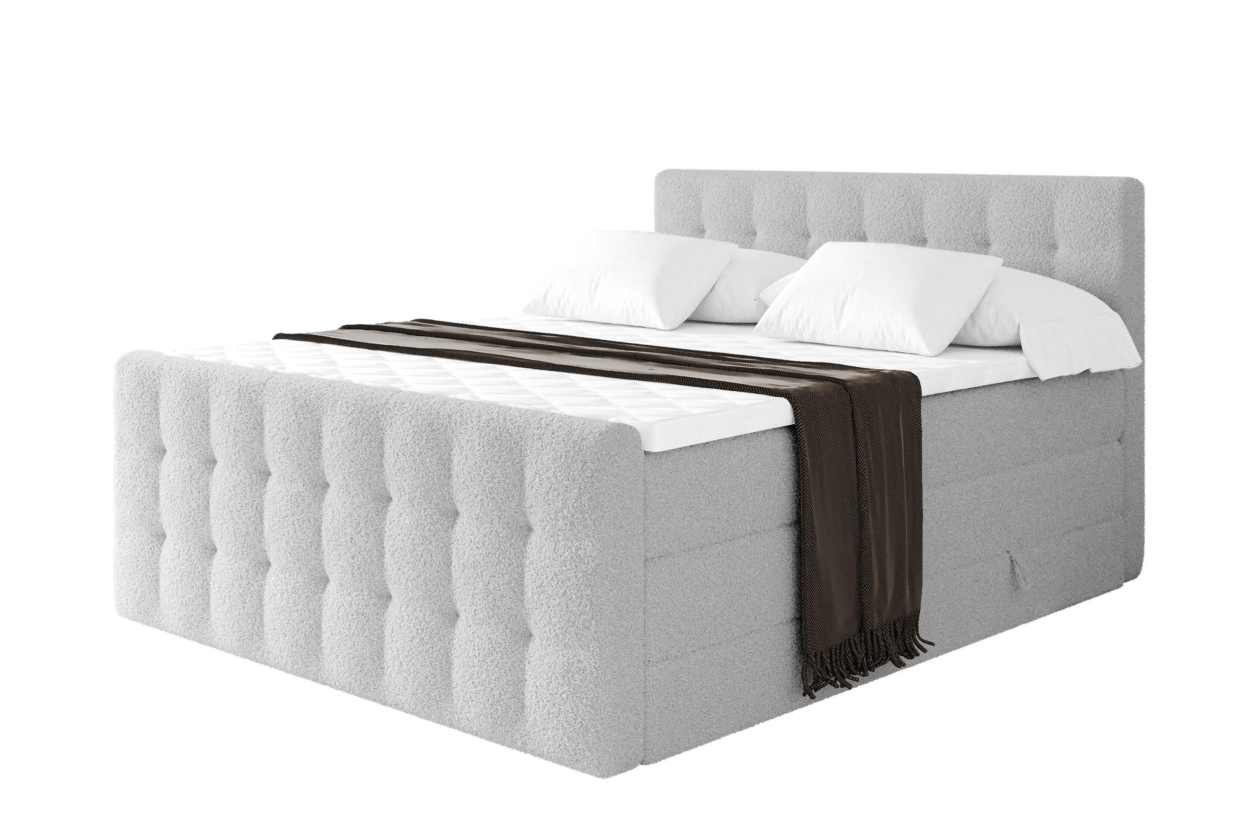 Altdecor Boxspringbett Silber 143x200 cm