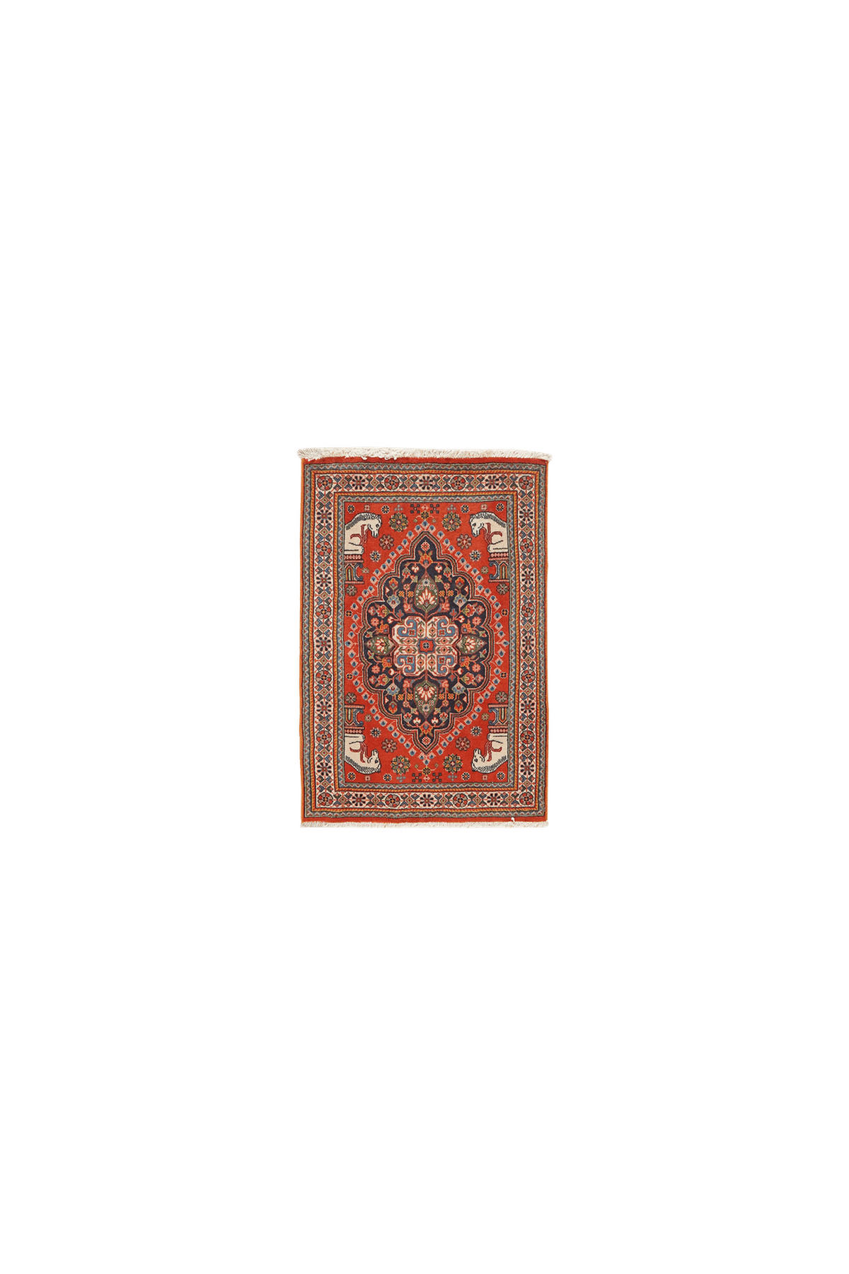 ORIENTTEPPICH handgeknüpft Gashgai Blau 83/56 cm Schurwolle - Blau, Textil (56/83cm) - Looma