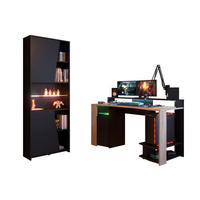 GAMERTISCH Parisot Meta 2-tlg. Holznachbildung Chene Kronberg/Schwarz - Eichefarben/Schwarz, Kunststoff (152/62/88cm) - 58aufmkessel