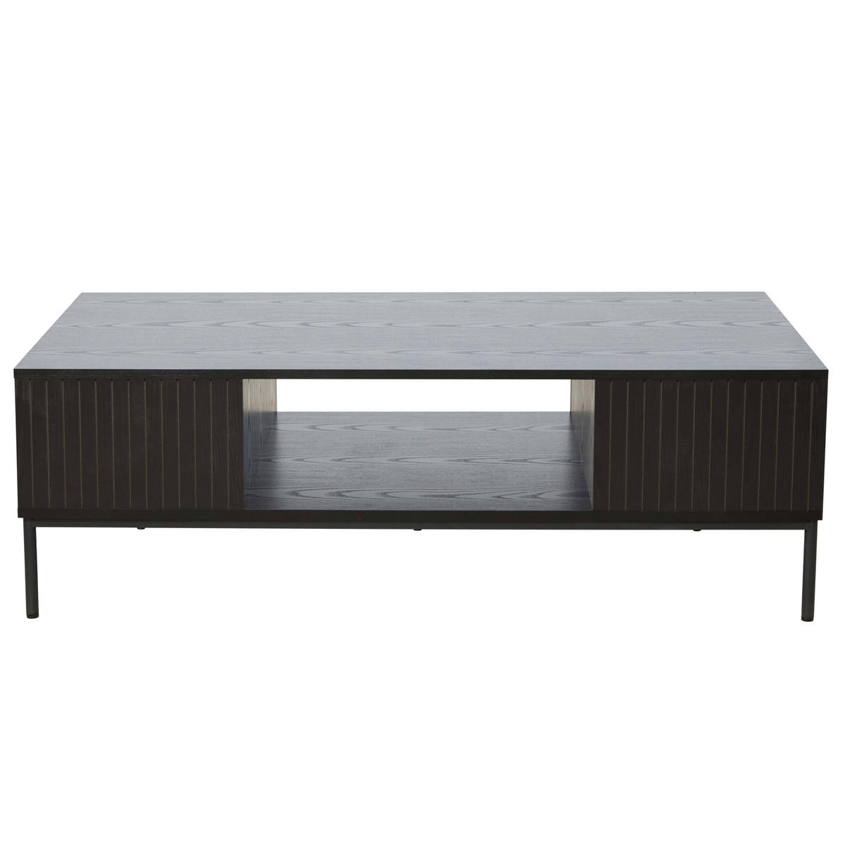 COUCHTISCH, Schwarz - Schwarz, Holz (60/39/120cm) - Oviala