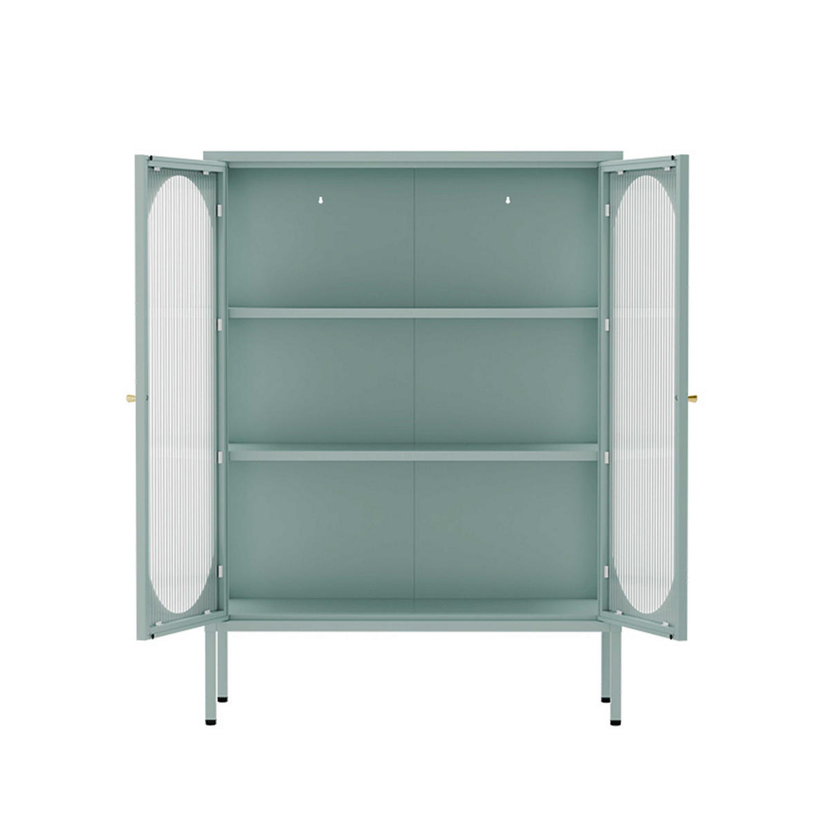 SIDEBOARD, Salbeigrün - Grün, Metall (35/110/80cm) - Oviala