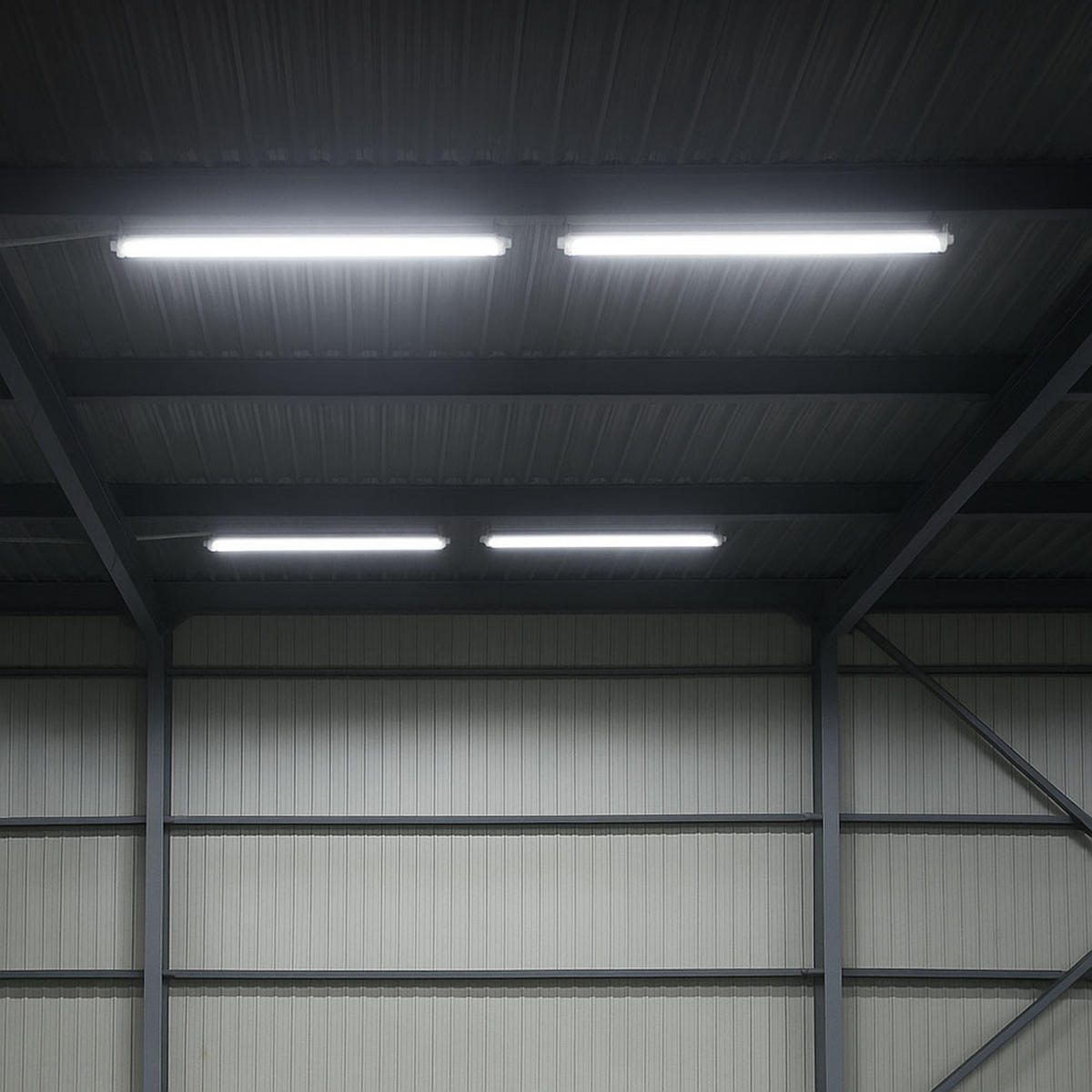 LED DECKENLEUCHTE Wannenleuchte Neutralweiß Weiß - Weiß, Kunststoff (120/6.5/5.8cm)