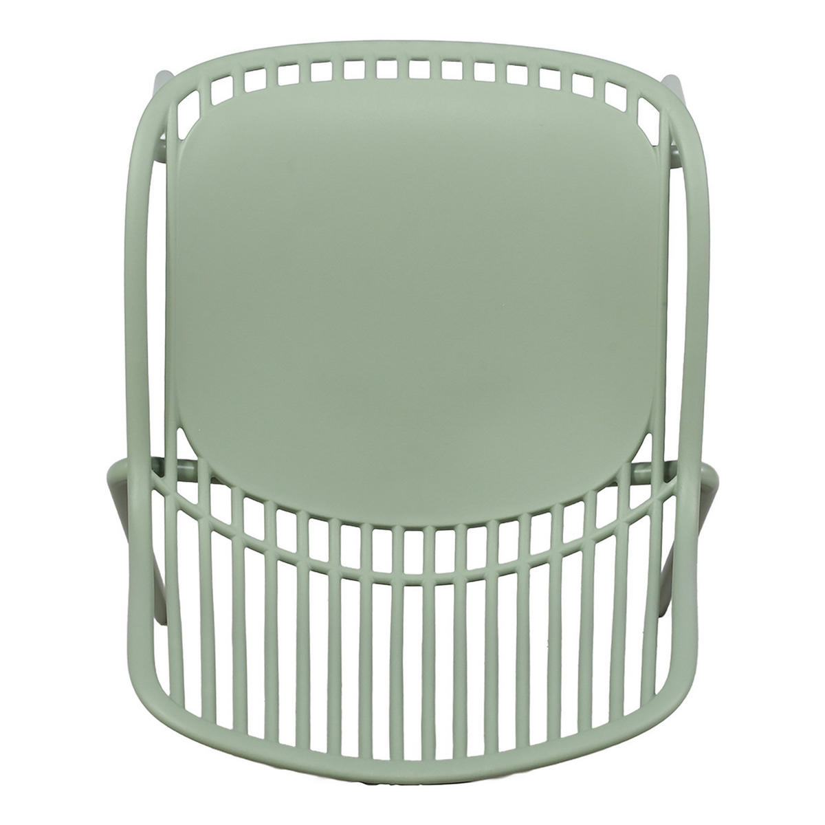 GARTENSTUHL - 4er-Set - Stahl / Polypropylen - Salbeigrün, Kunststoff/Metall (51/82/54cm) - home24