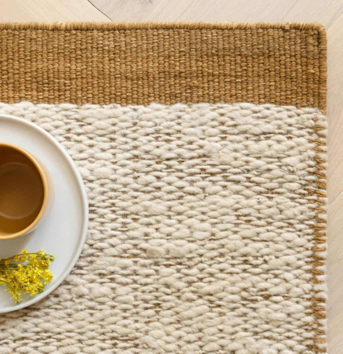 TEPPICH modern Wohn-/Schlafzimmer reine Wolle MALI Gelb 200x290 cm - Gelb, Naturmaterialien (200/290cm) - Novatrend