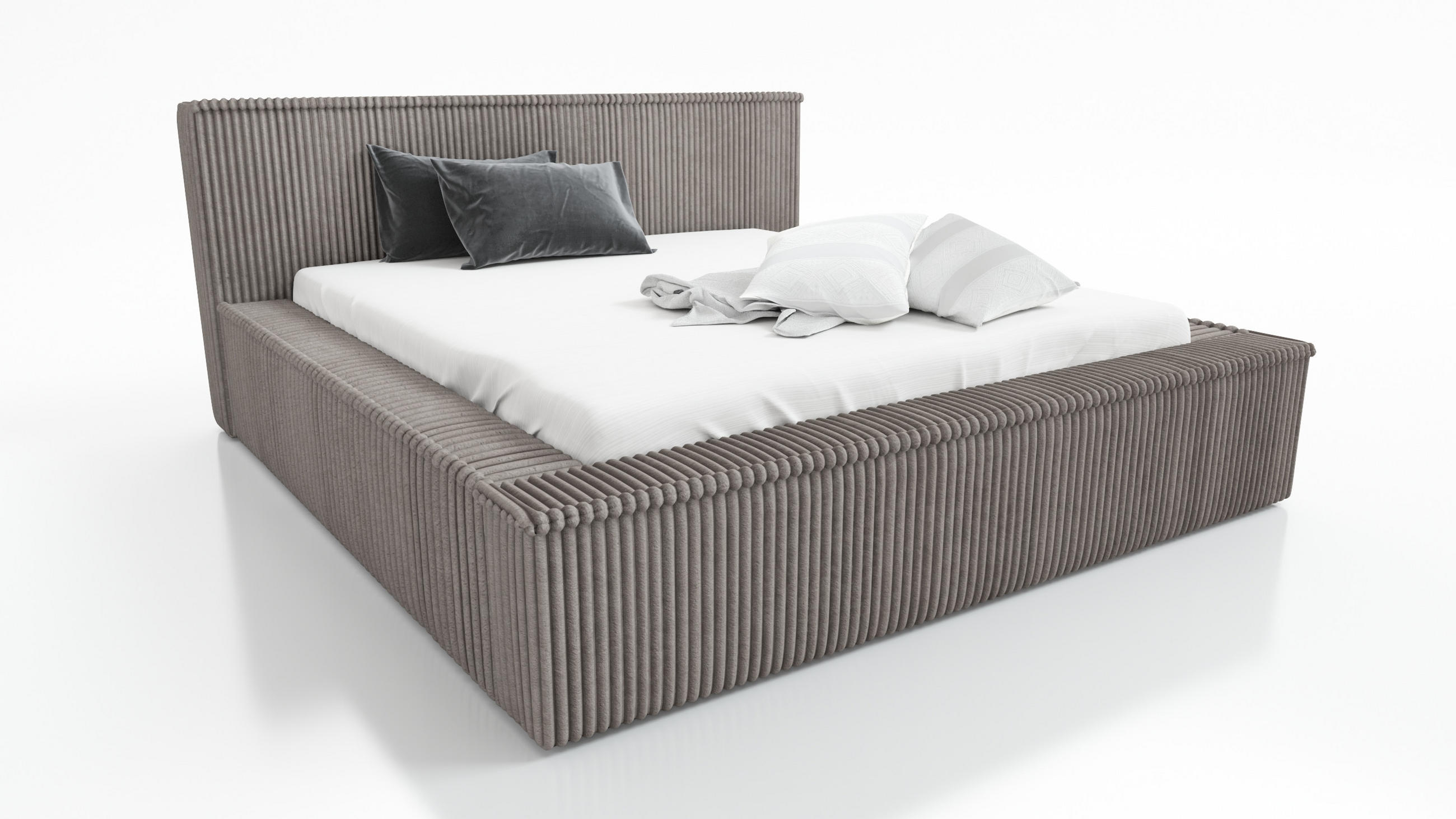 POLSTERBETT RIO-OM 120x200 Braun - Braun, Textil (120/200cm) - A&J MöbelLand