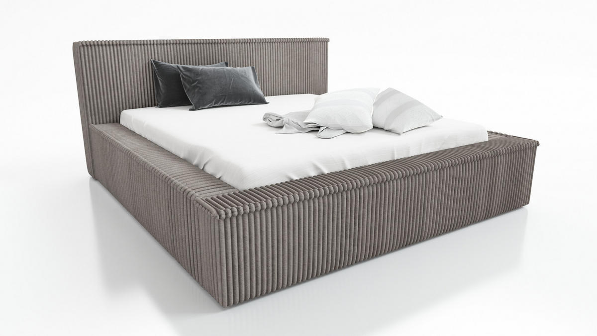 POLSTERBETT RIO 120x200 Braun - Braun, Textil (120/200cm) - A&J MöbelLand
