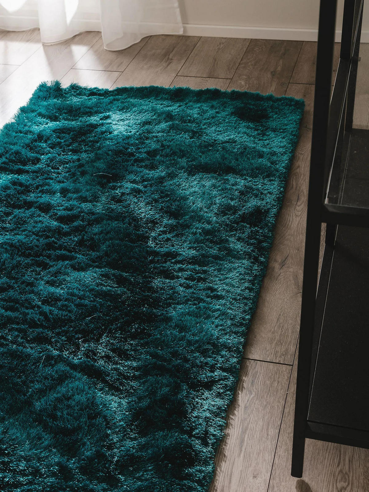 HOCHFLORTEPPICH Whisper Türkis 80x300 cm - Türkis, Textil (80/300cm) - benuta Nest