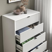 KOMMODE Eliza Weiß 76 x 120 cm mit 5 Schubladen - Weiß, Holzwerkstoff (76/120/42cm) - Vicco