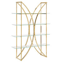 REGAL mit 4 Ebenen 175 cm Gold Hollow - Goldfarben, Metall (120/175/34cm) - Beliani