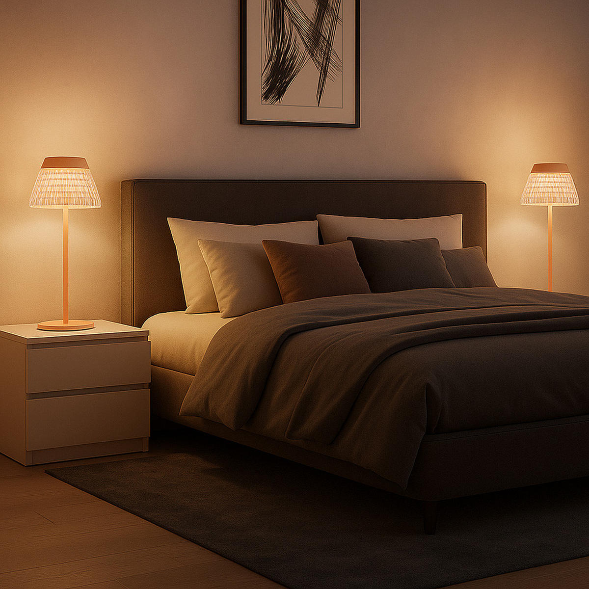 LED TISCHLEUCHTE Touchdimmer Orange klar - Orange, Metall (13.5/13.5/38cm) - Globo Lighting